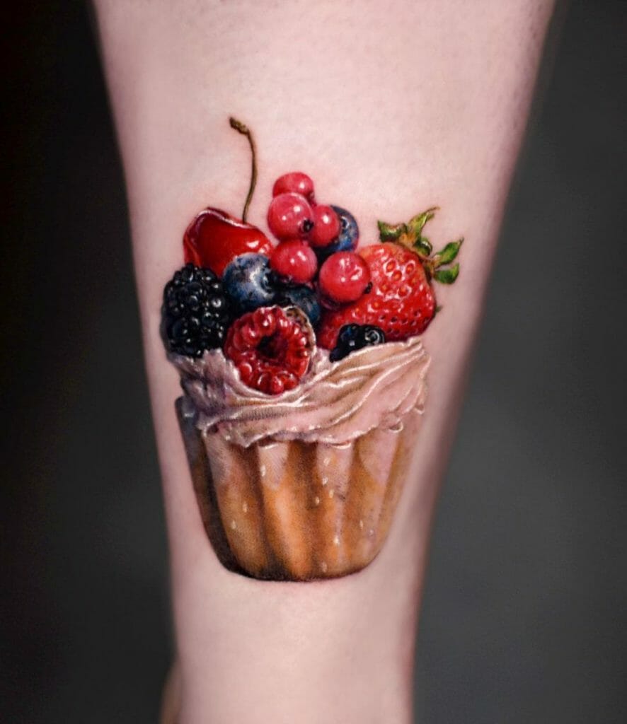 Realistic Cupcake Tattoos