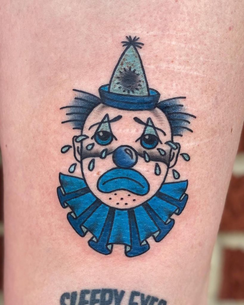 Sad Clown Tattoo Design