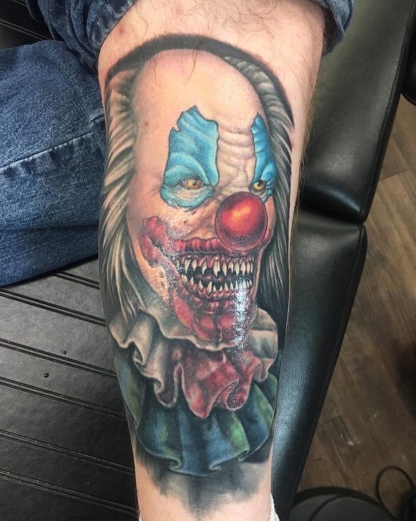 Scary Clown Tattoo