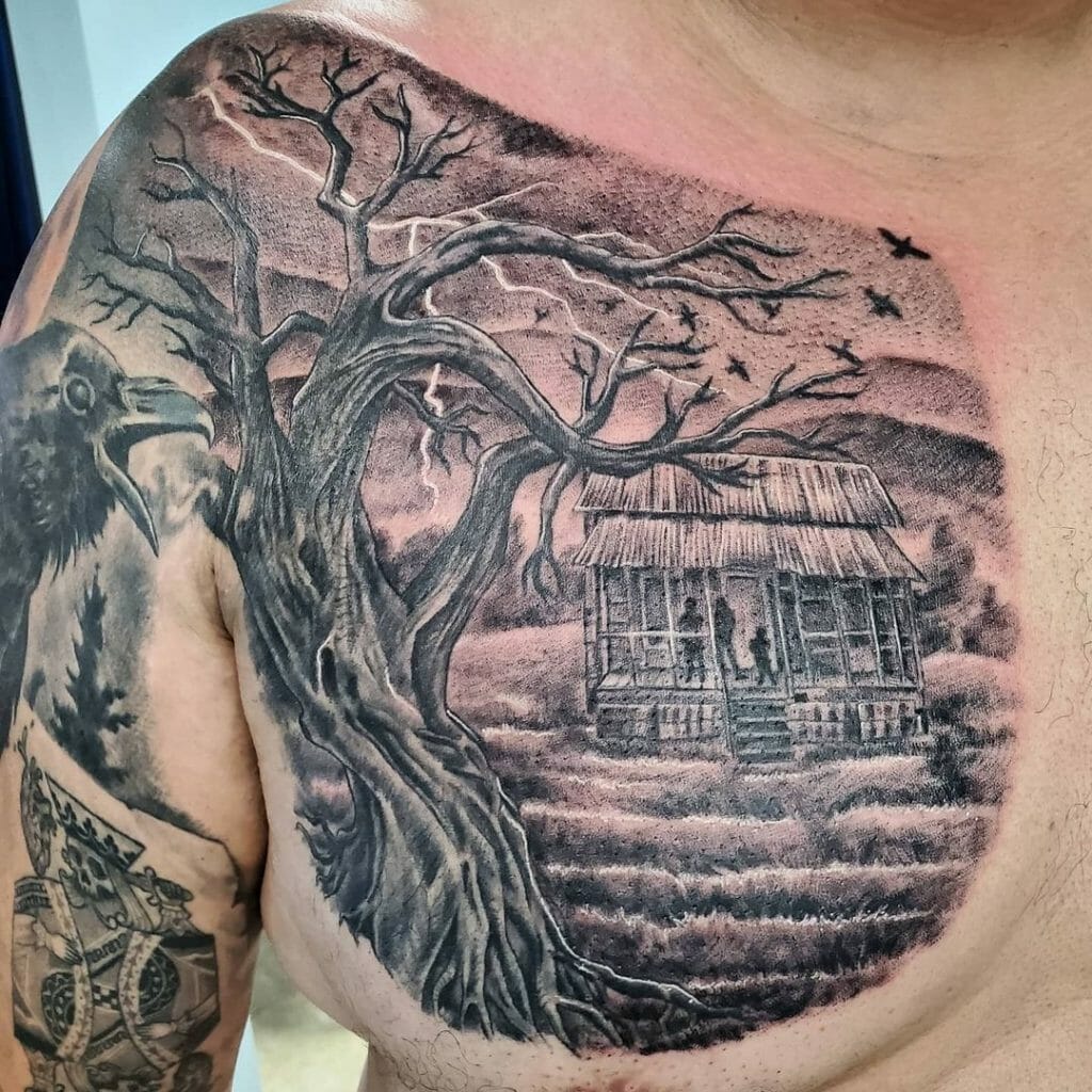Scenic Dead Tree Tattoos