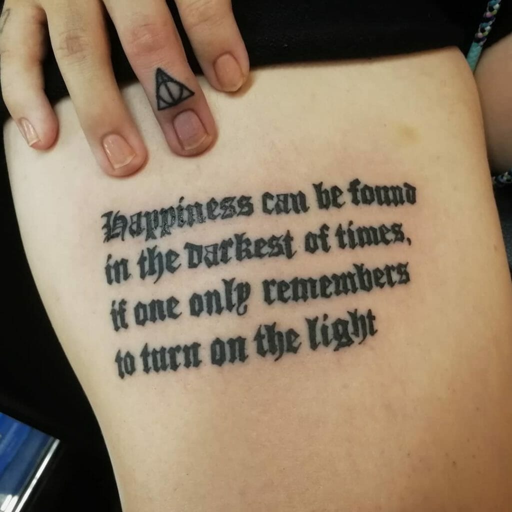 Short Dumbledore Quote Tattoo