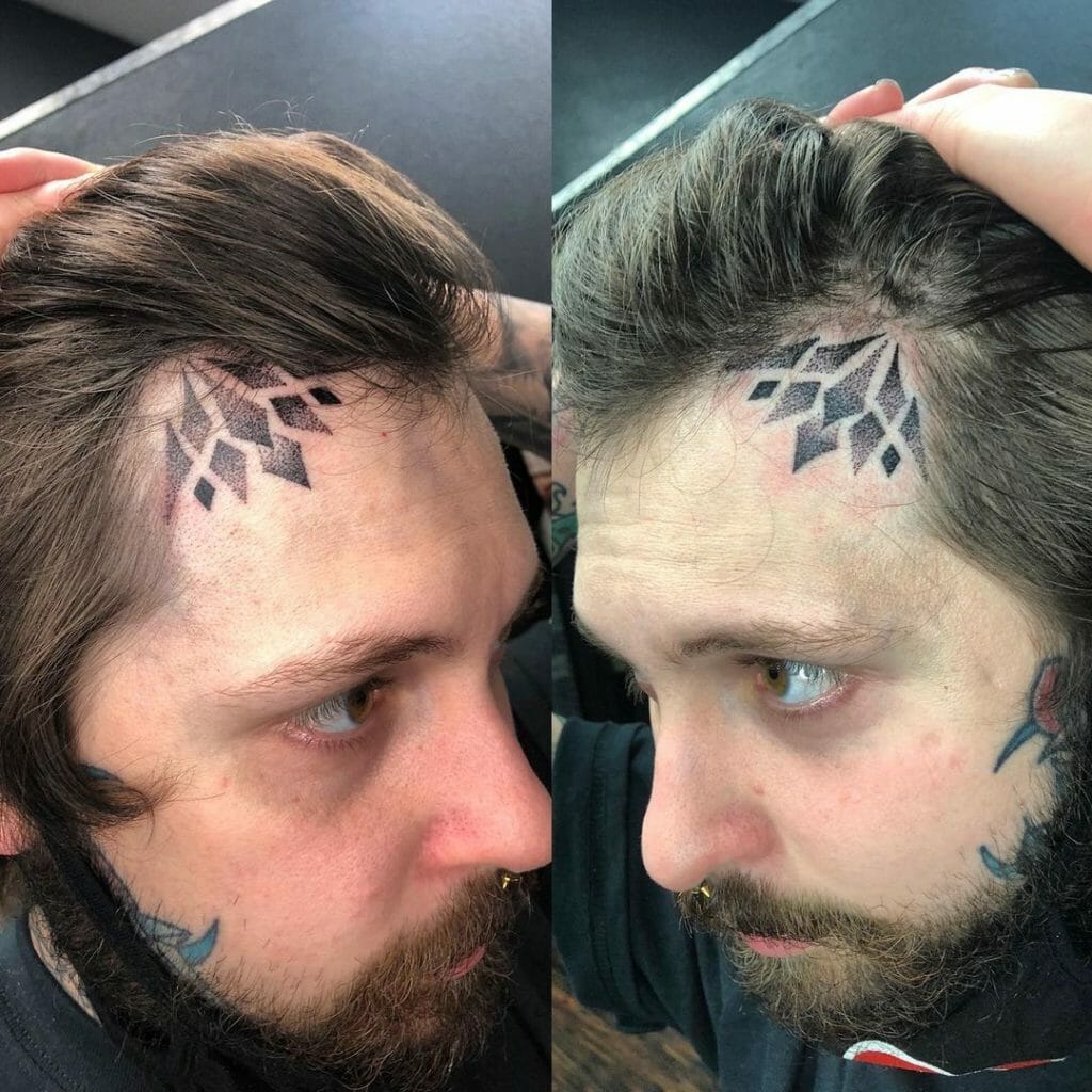 Side Forehead Tattoo