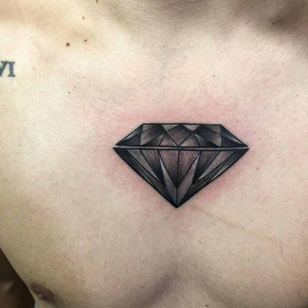 Simple Black Diamond Tattoo Design For The Minimalists