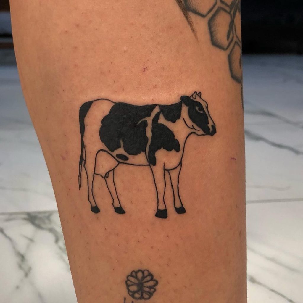 Simple Cow Tattoo Designs