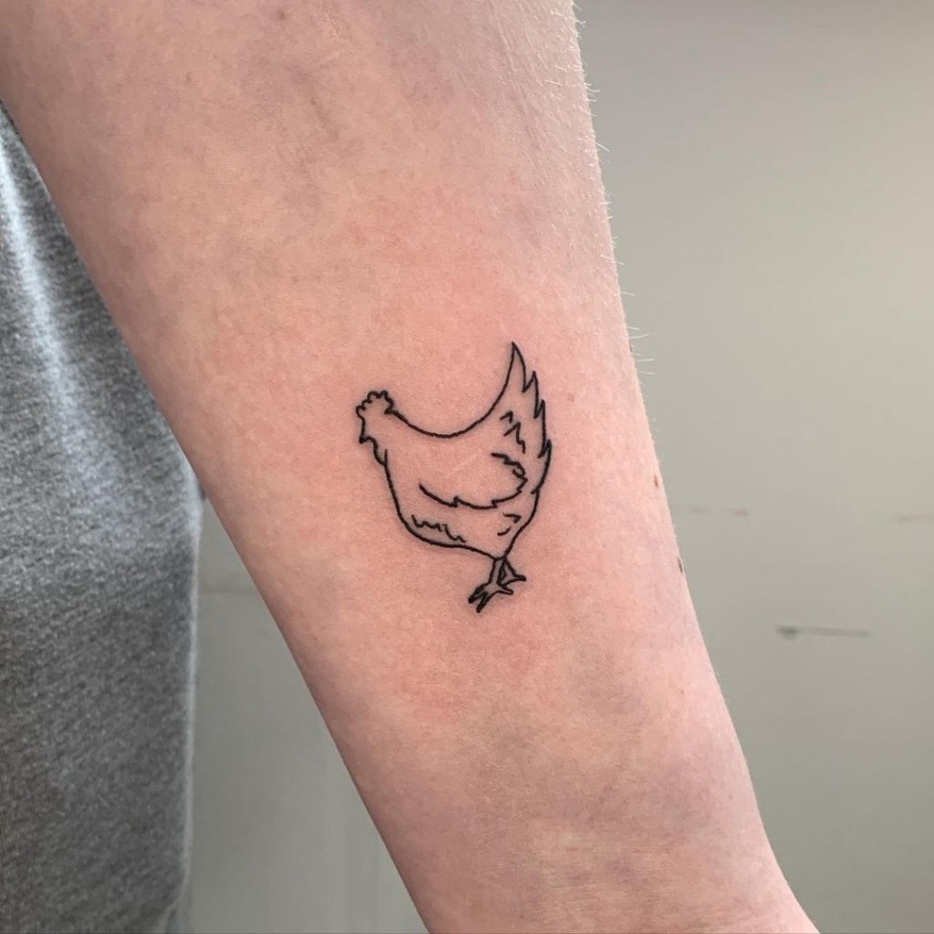 Small Chicken Tattoo
