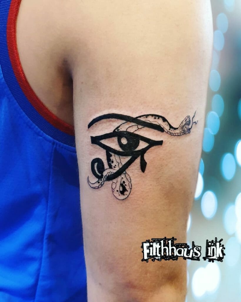 Snake And Eye Of Ra Tattoo