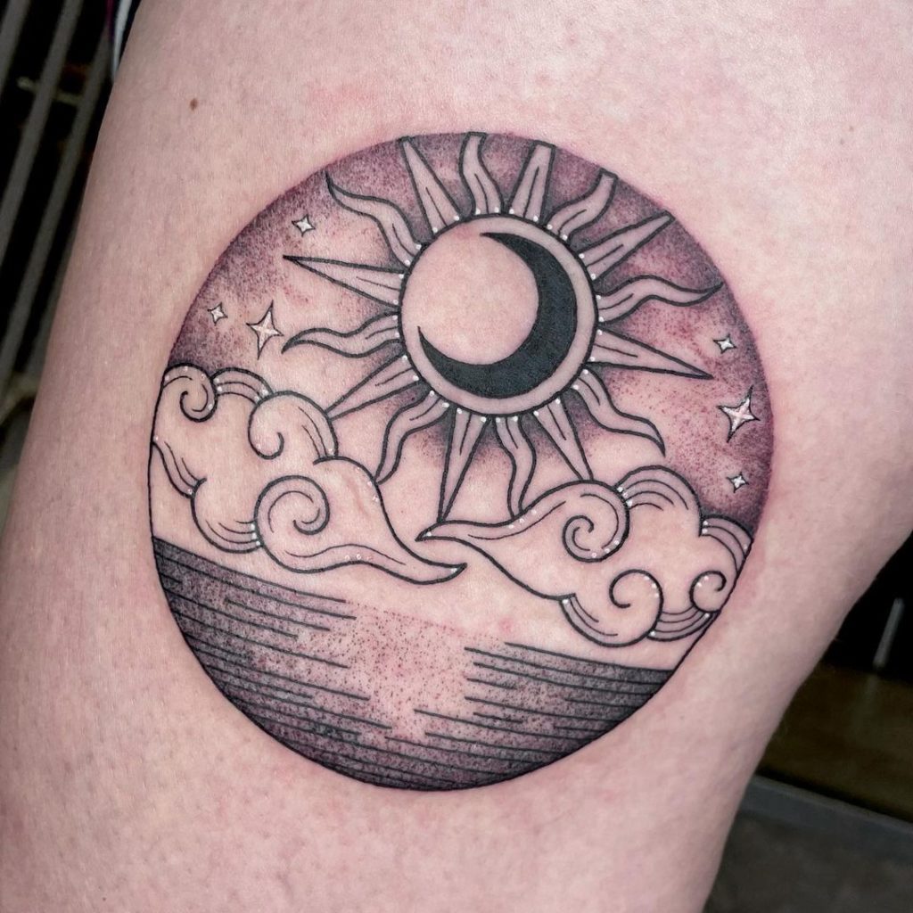 Solar Circle Tattoo