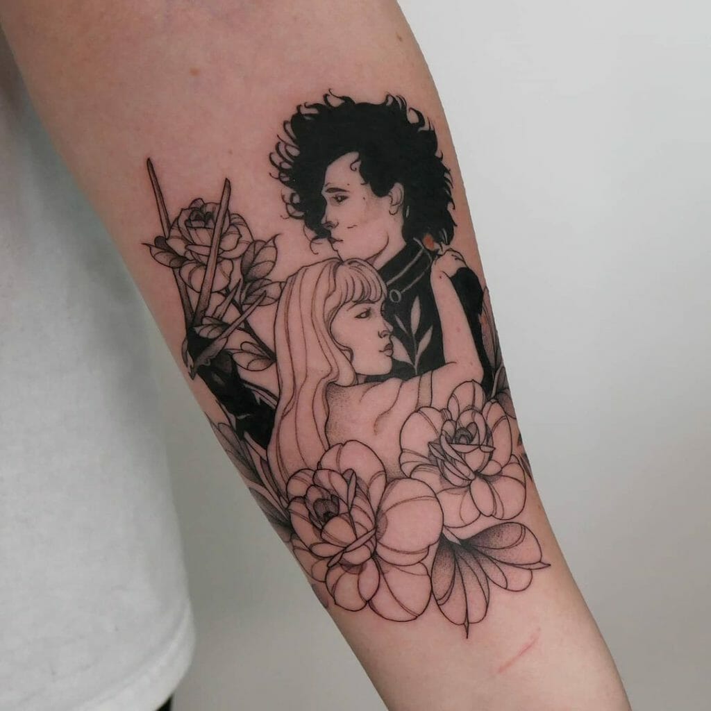 Soulful Edward Scissorhands Tattoo Idea