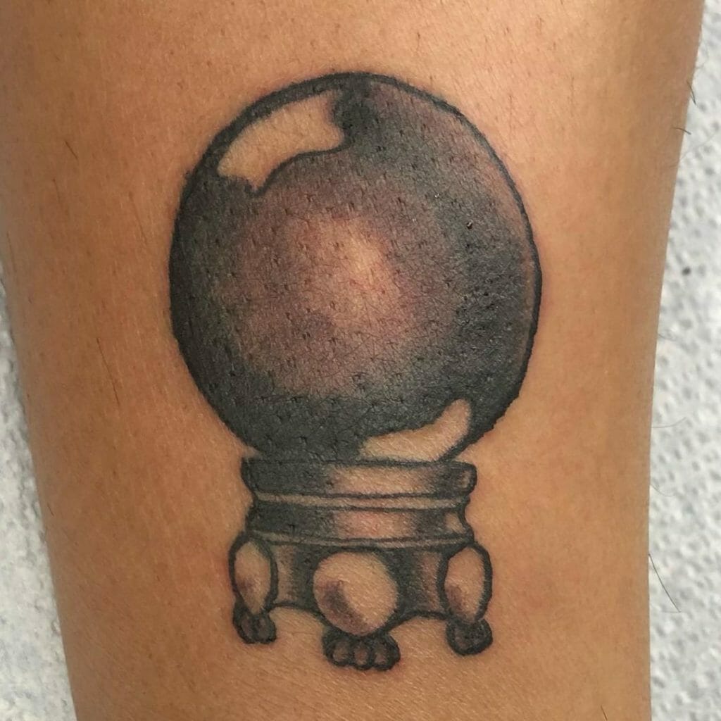Spooky Crystal Ball Tattoo For Halloween Lovers