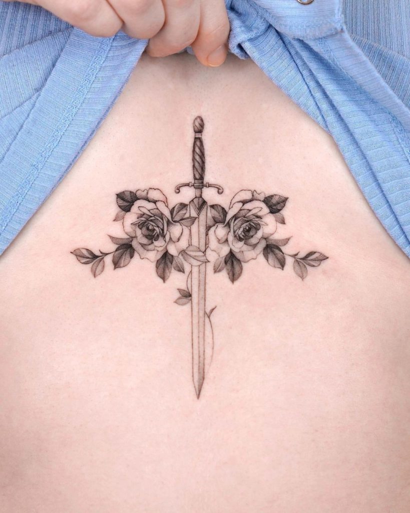 Sword Chest Tattoo