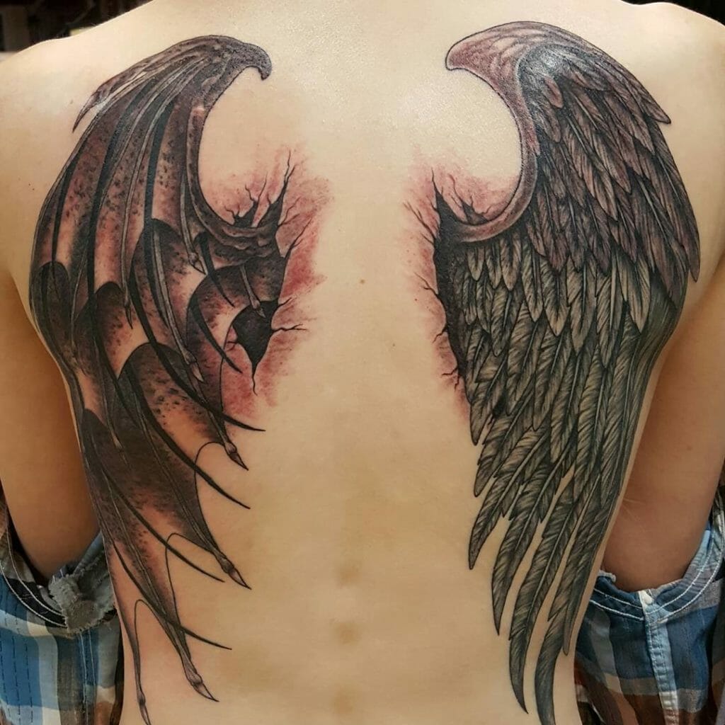 The Angel and Devil Wings Tattoo