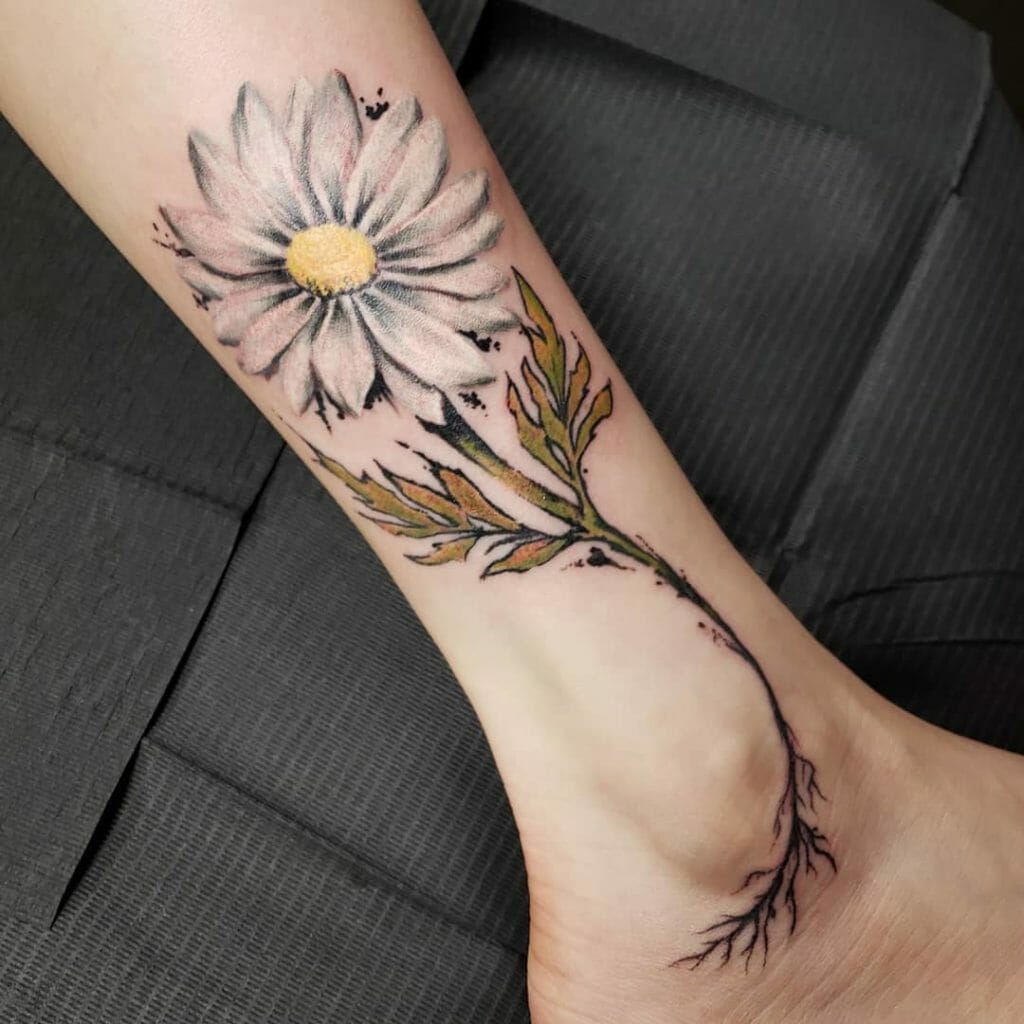 The White Daisy Tattoo Of Purity And Innocence