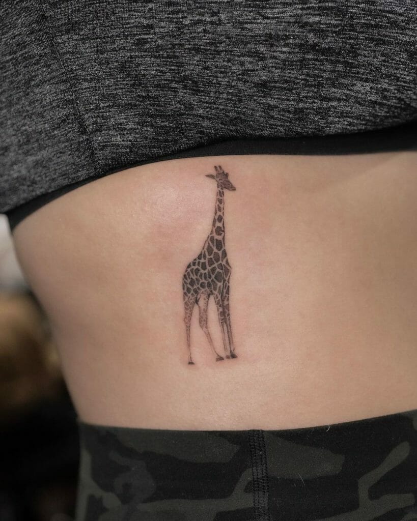 Tiny Giraffe Tattoo Design