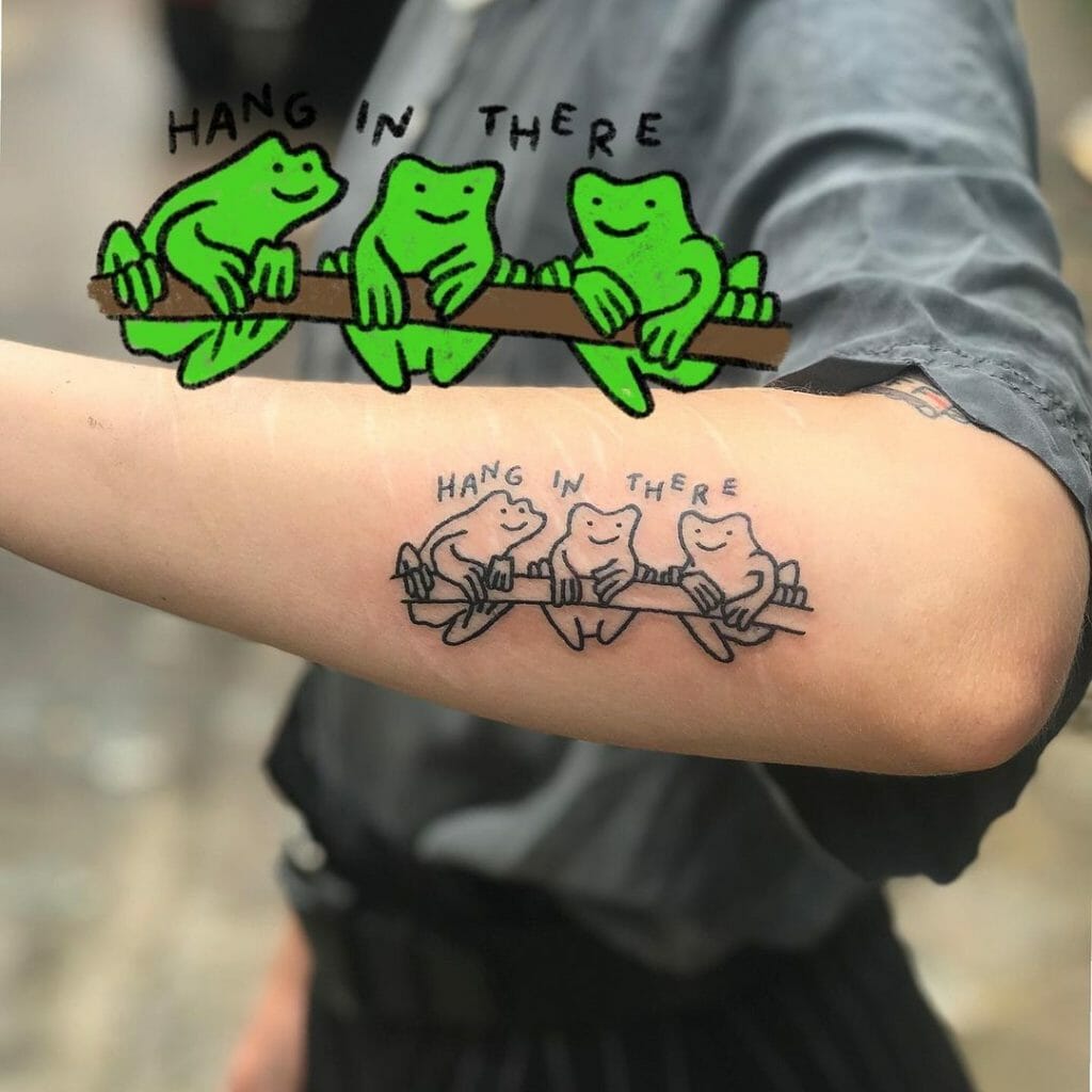 Trio-frog tattoo