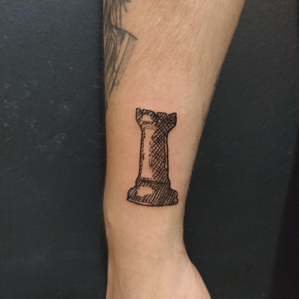Unique Rook Chess Piece Tattoo