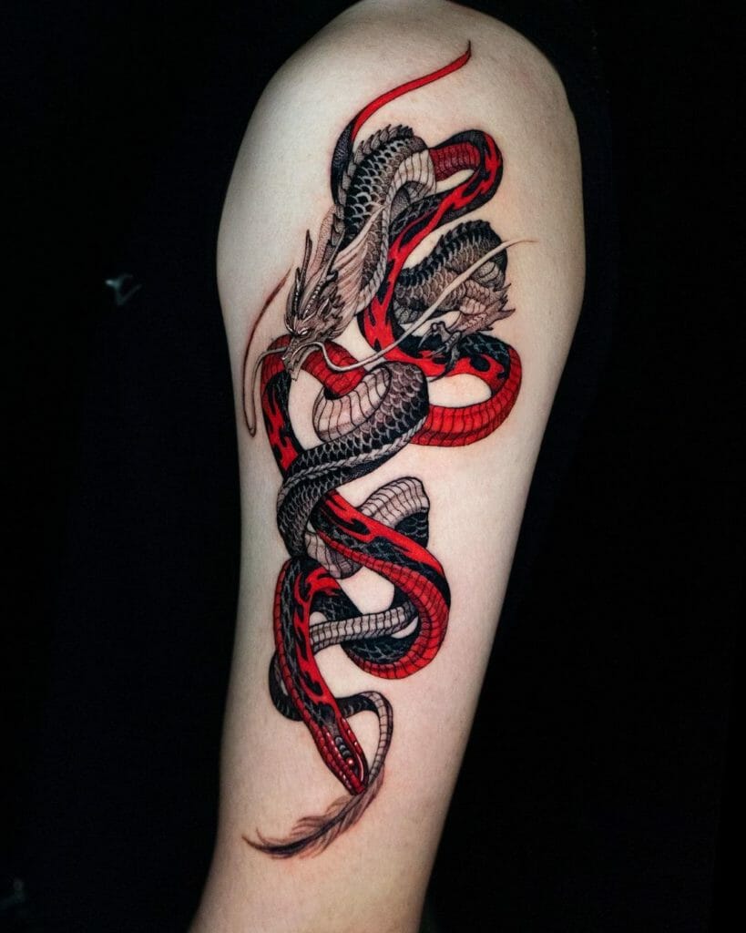 Vibrant Dragon Tattoos For Men