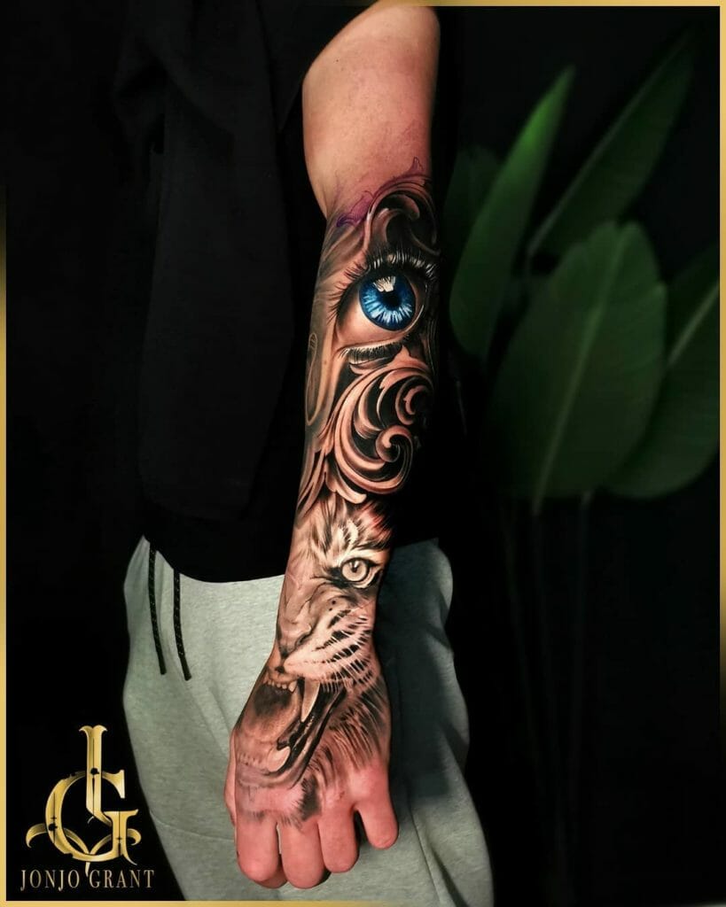 Vividly Colourful Filigree Tattoo Designs