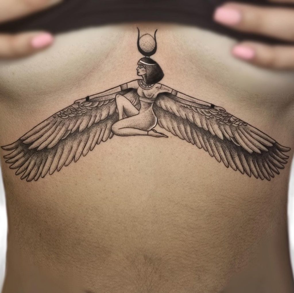 Winged Cleopatra Tattoo