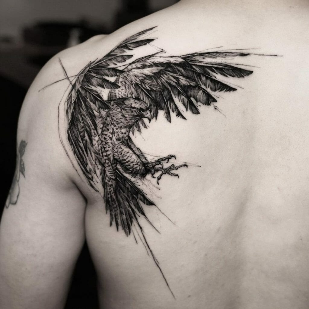 Wings Gone Rogue Falcon Tattoo