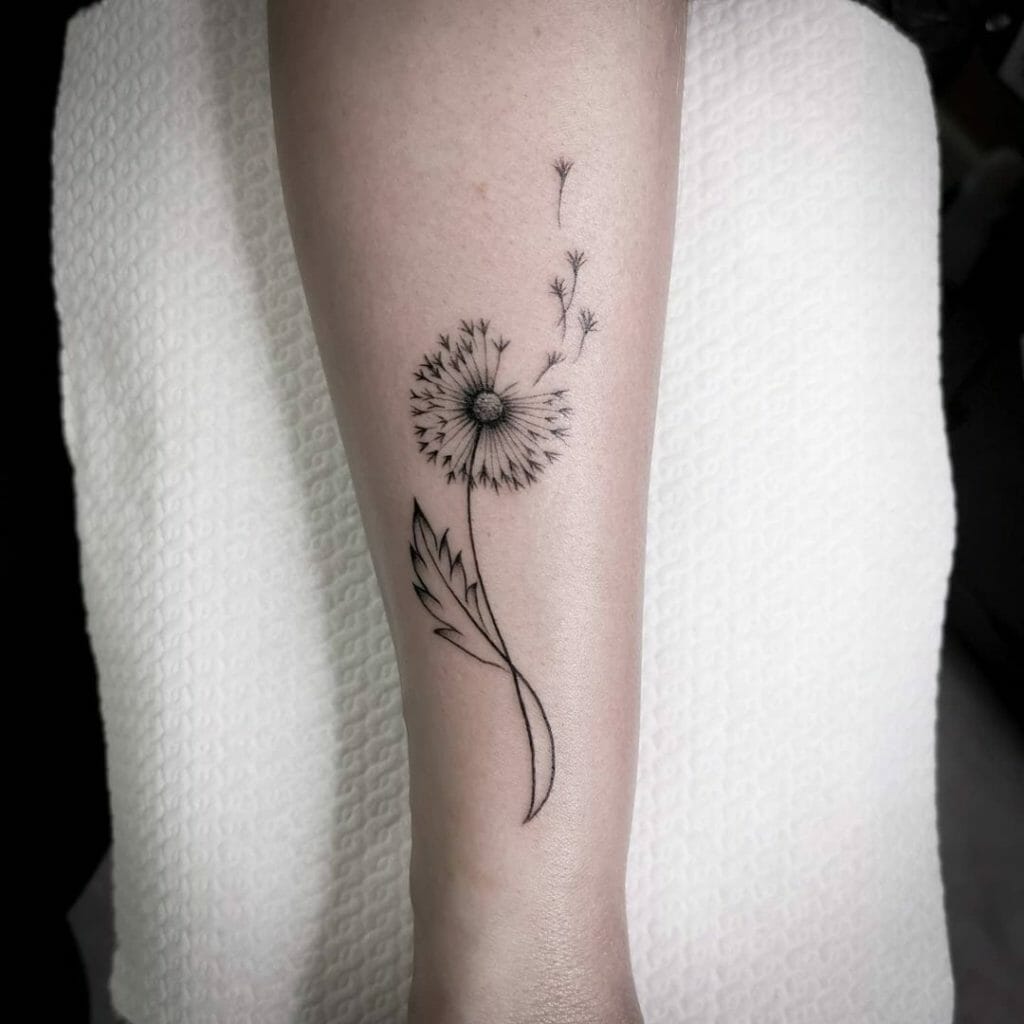 Wishful Dandelion Tattoo Design