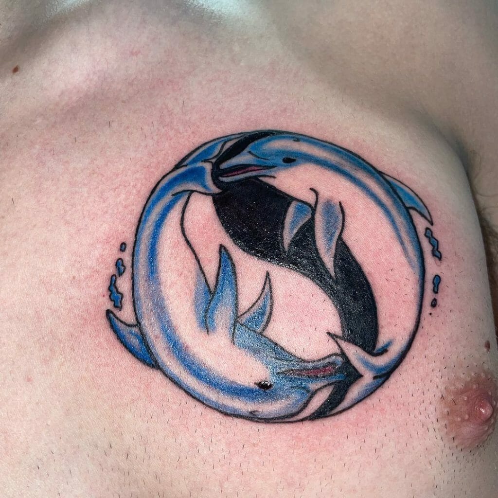 Yin Yang Dolphin Tattoo