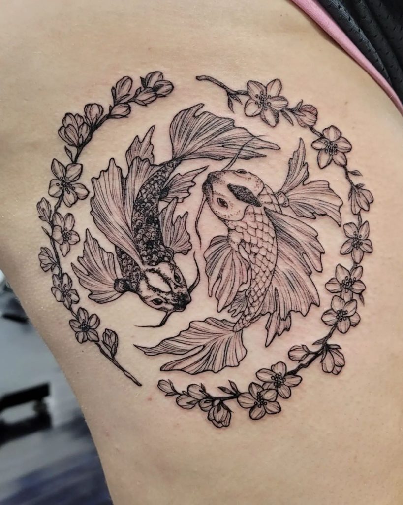 Yin and Yang Koi Tattoo