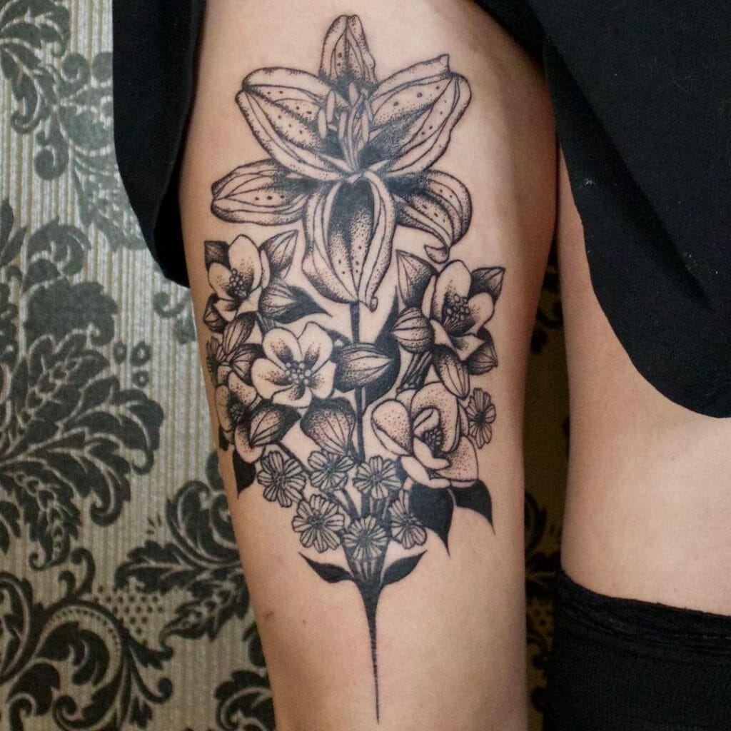 Flower Bouque Tattoo