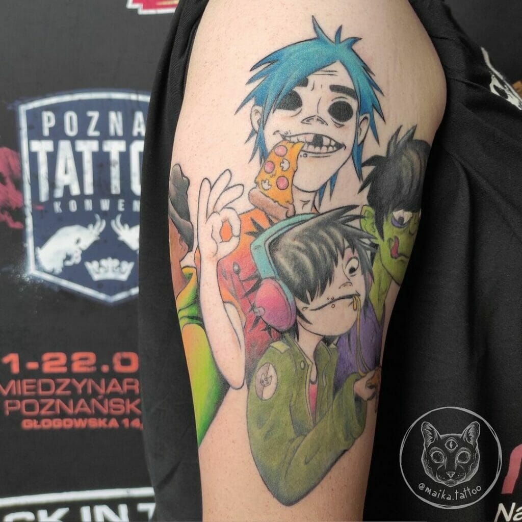 Amazing Gorillaz Tattoo Ideas For Your Bicep Area