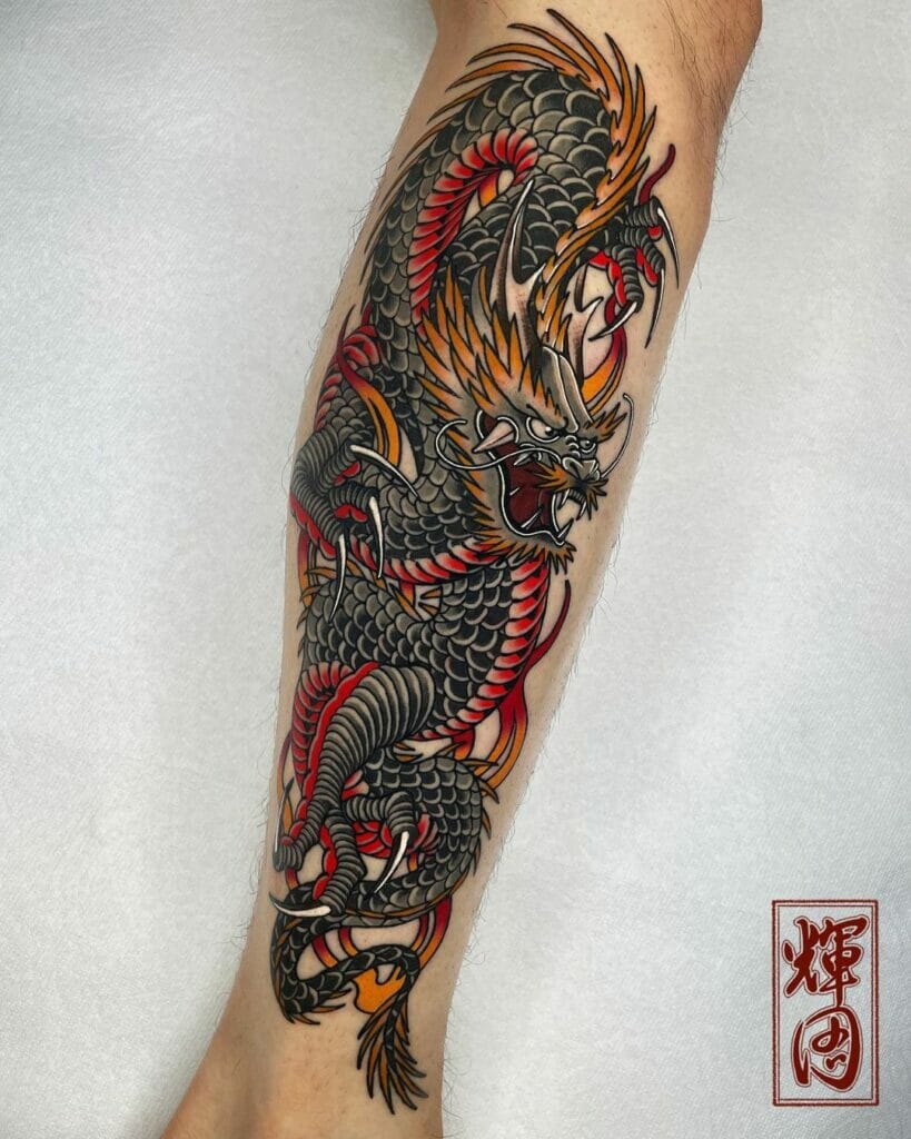 Arm Sleeve Japanese Dragon Tattoo Idea