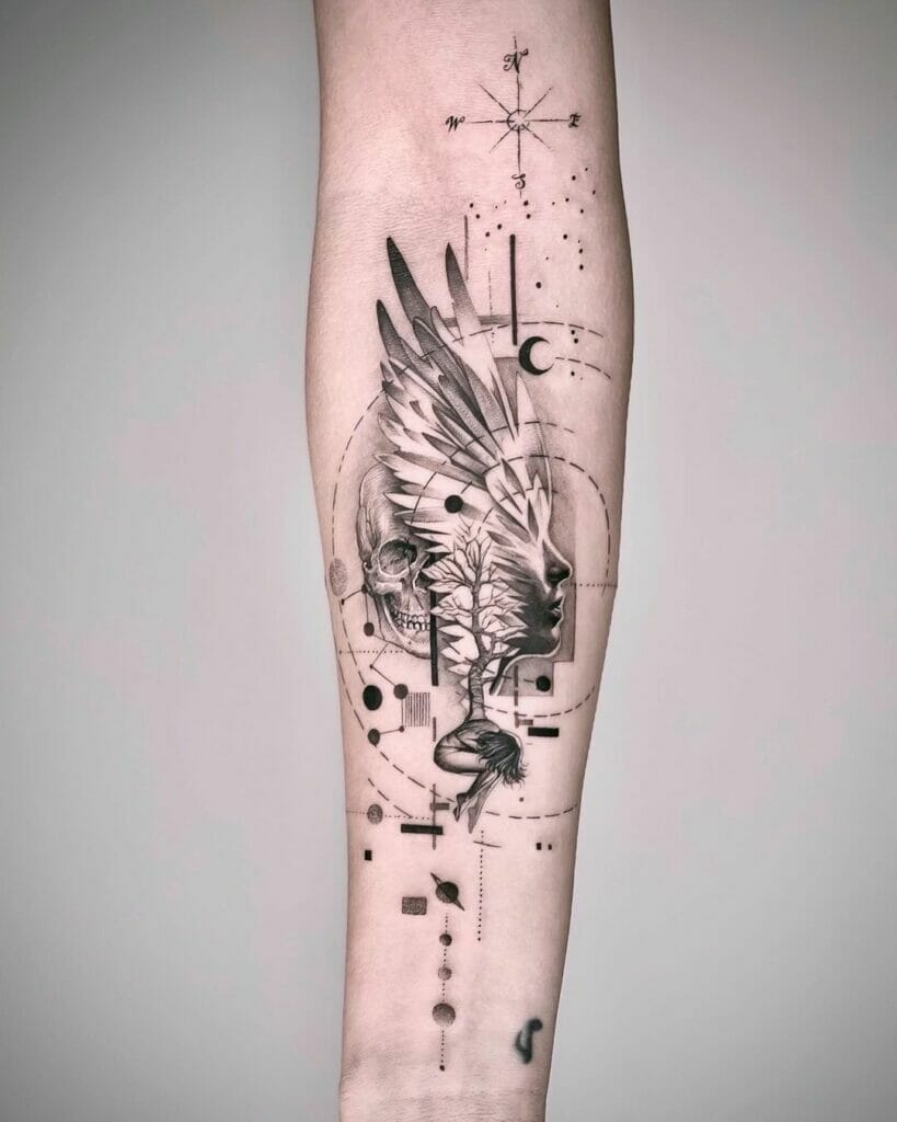 Artistic Inner Forearm Tattoo