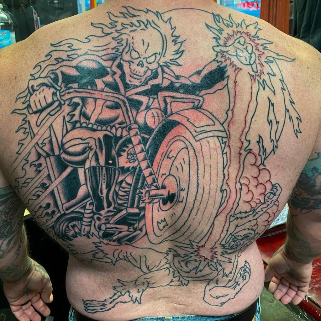 Awesome Ghost Rider Tattoo Designs To Place On The Back