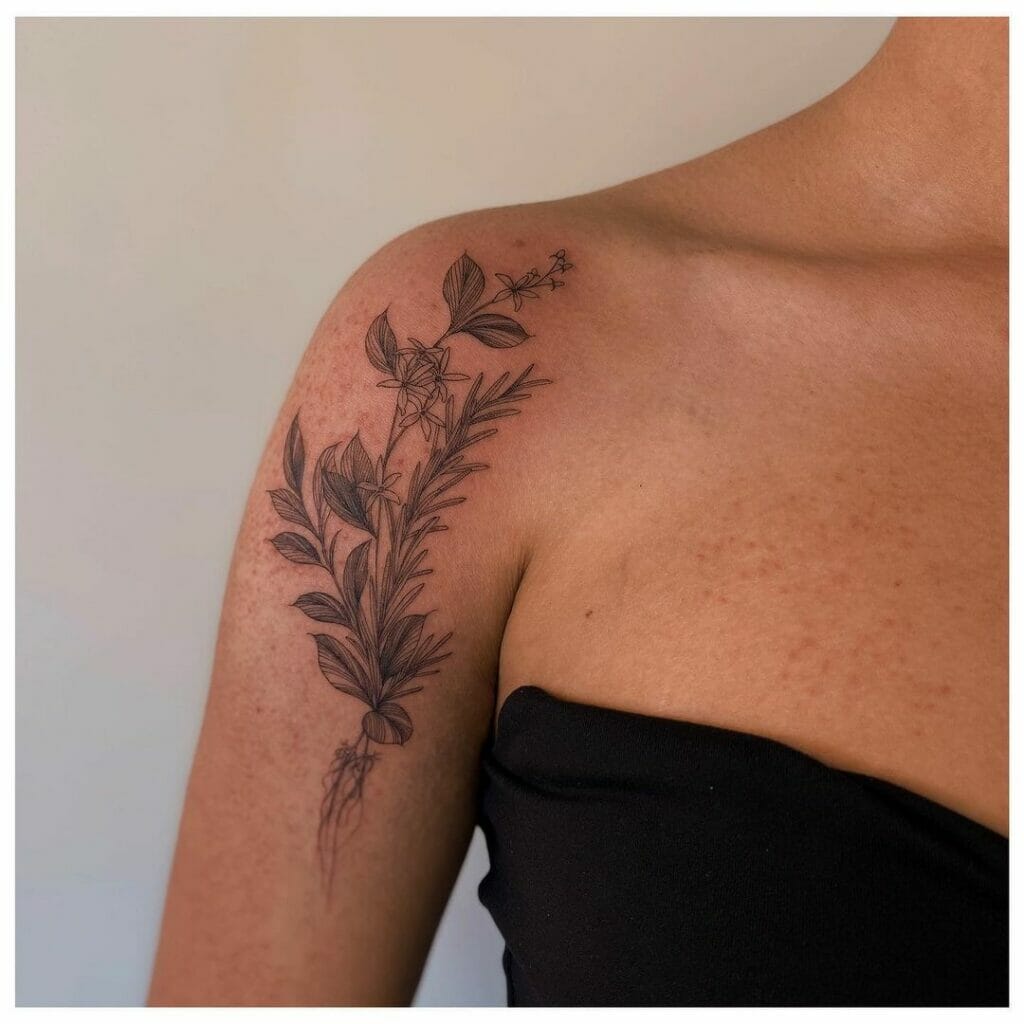 Awesome Jasmine Flower Tattoo Designs For Your Shoulder