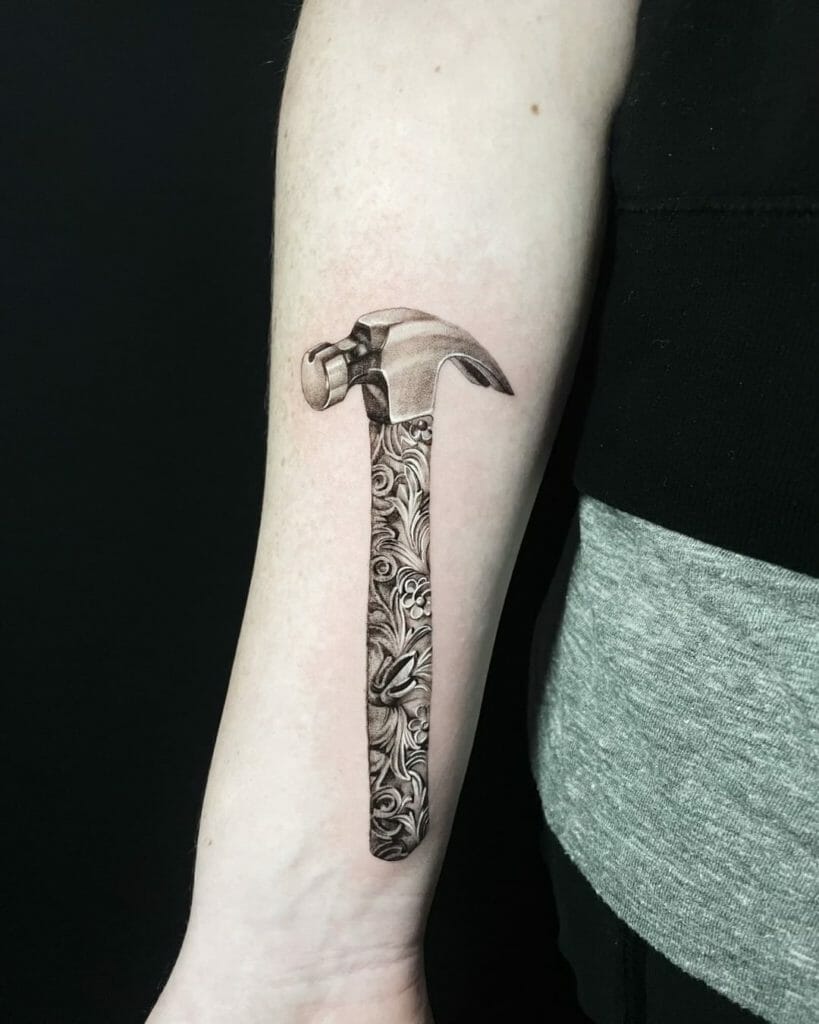 Beautiful Hammer Tattoo Design