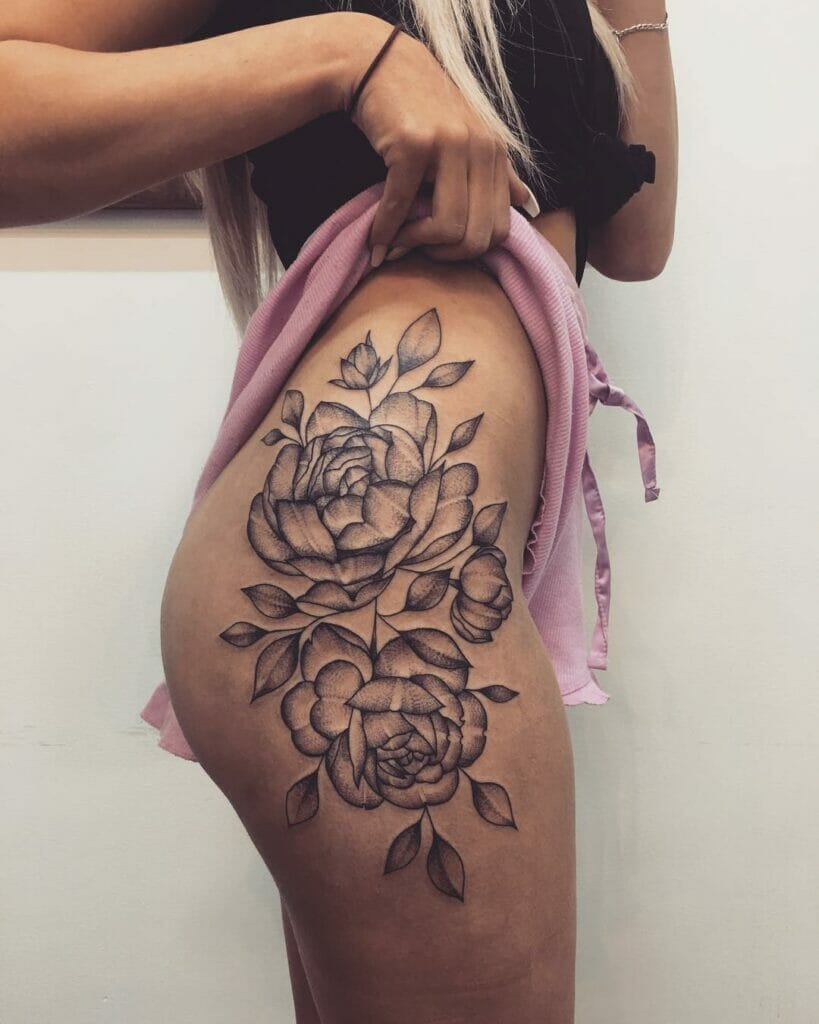 Big Rose Hip Tattoo