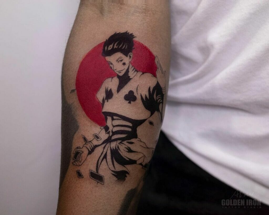 Black & Red Hisoka Tattoo