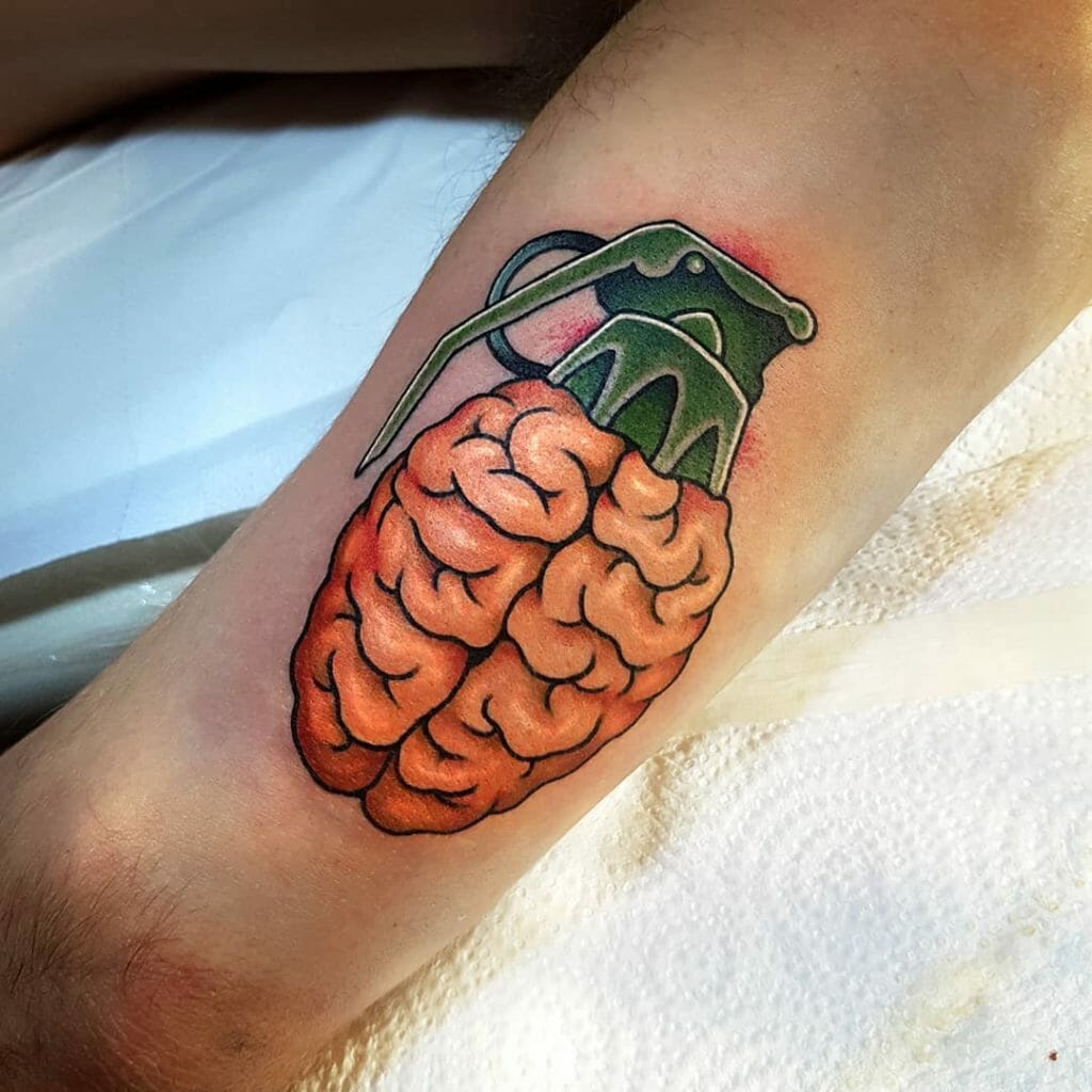 Brain Grenade Tattoo