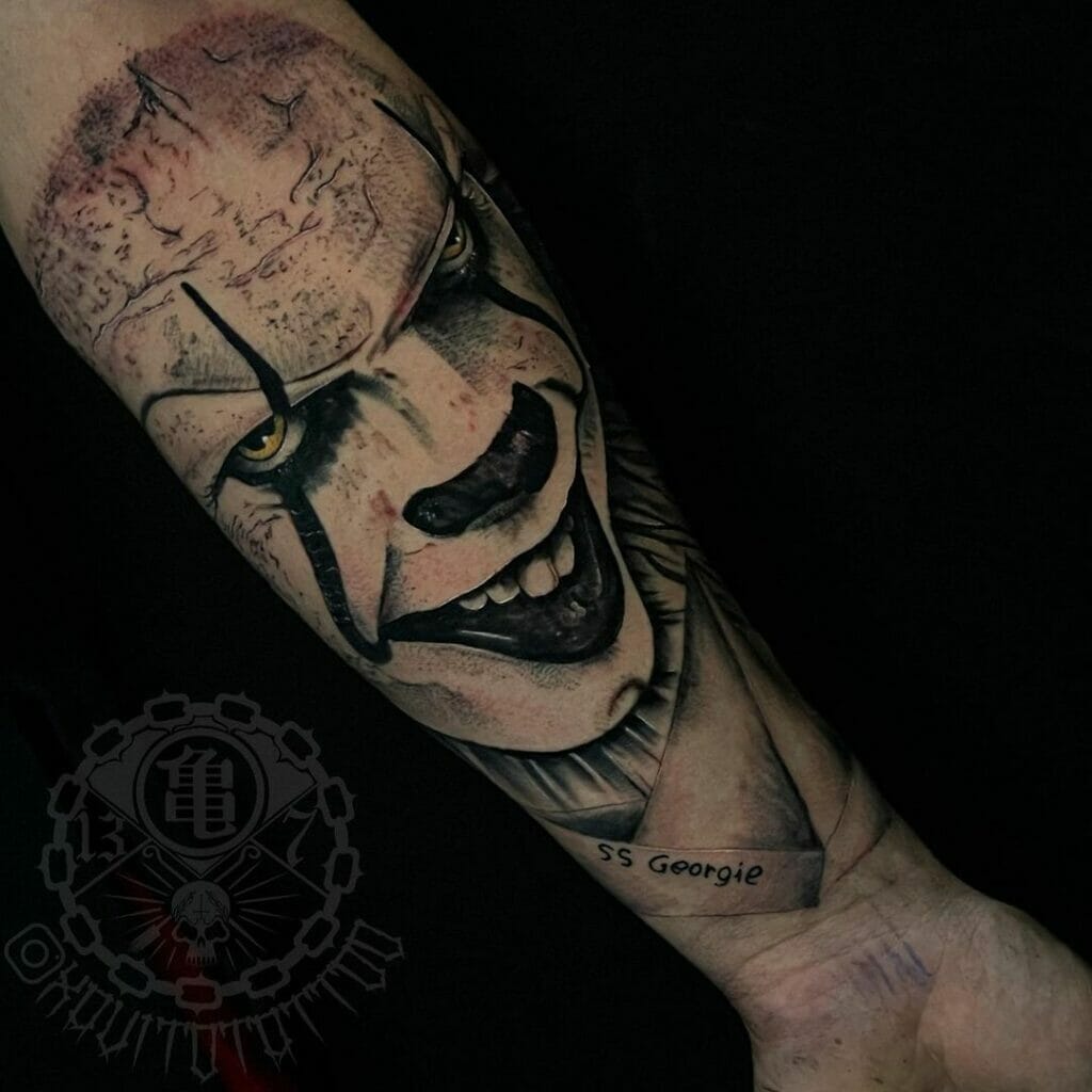 Close-Up Pennywise Tattoo