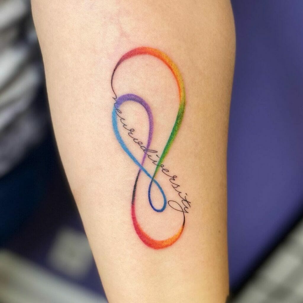 Colourful Pride Infinity Tattoos