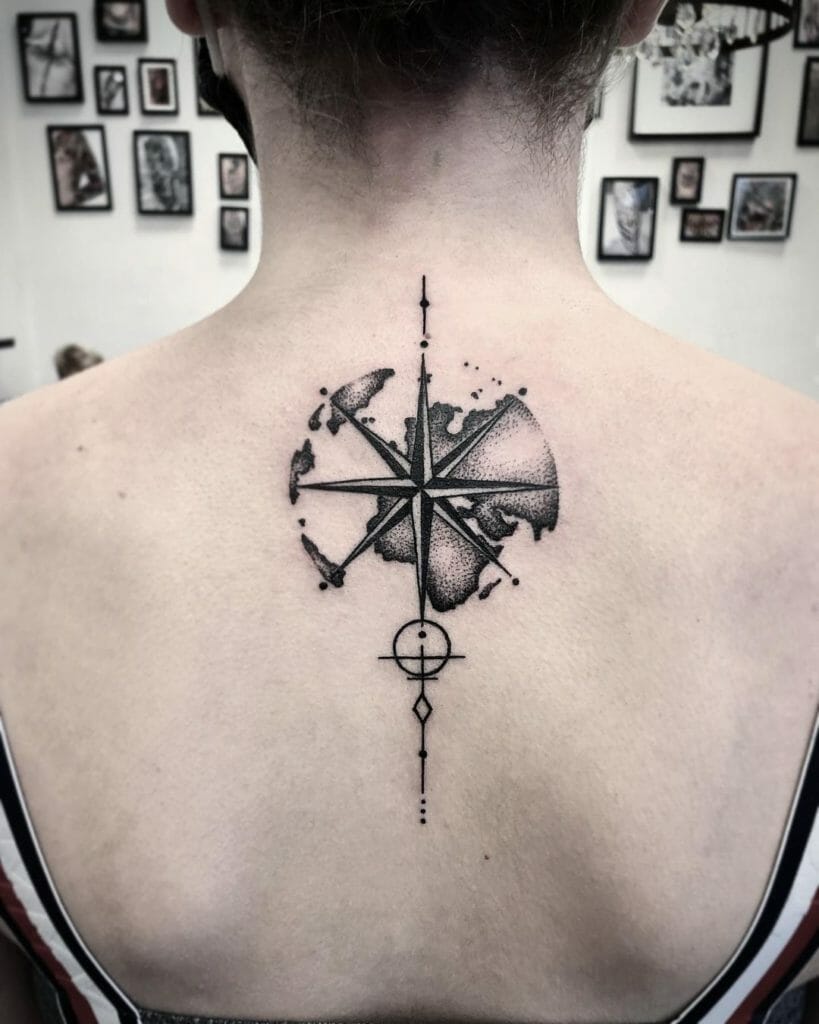 Compass Globe Tattoo