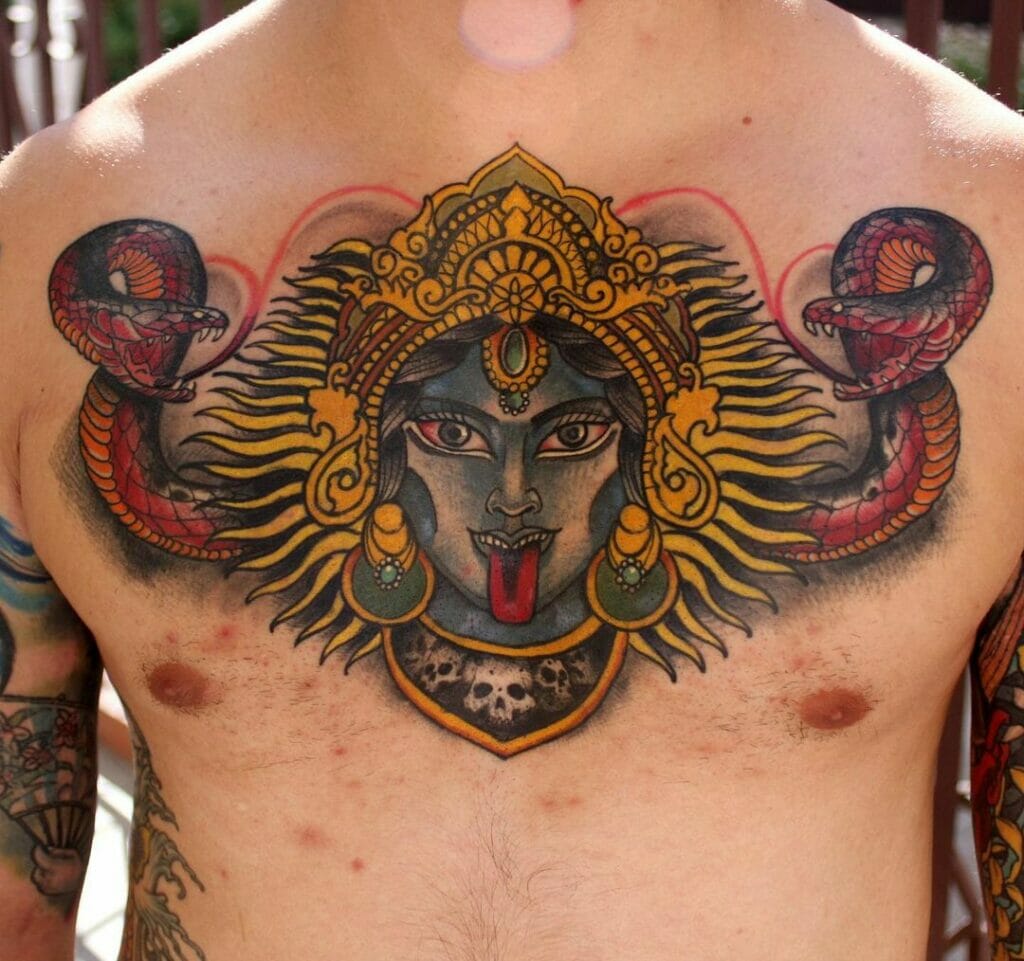 Complex Kali Tattoo Designs For Your Chest