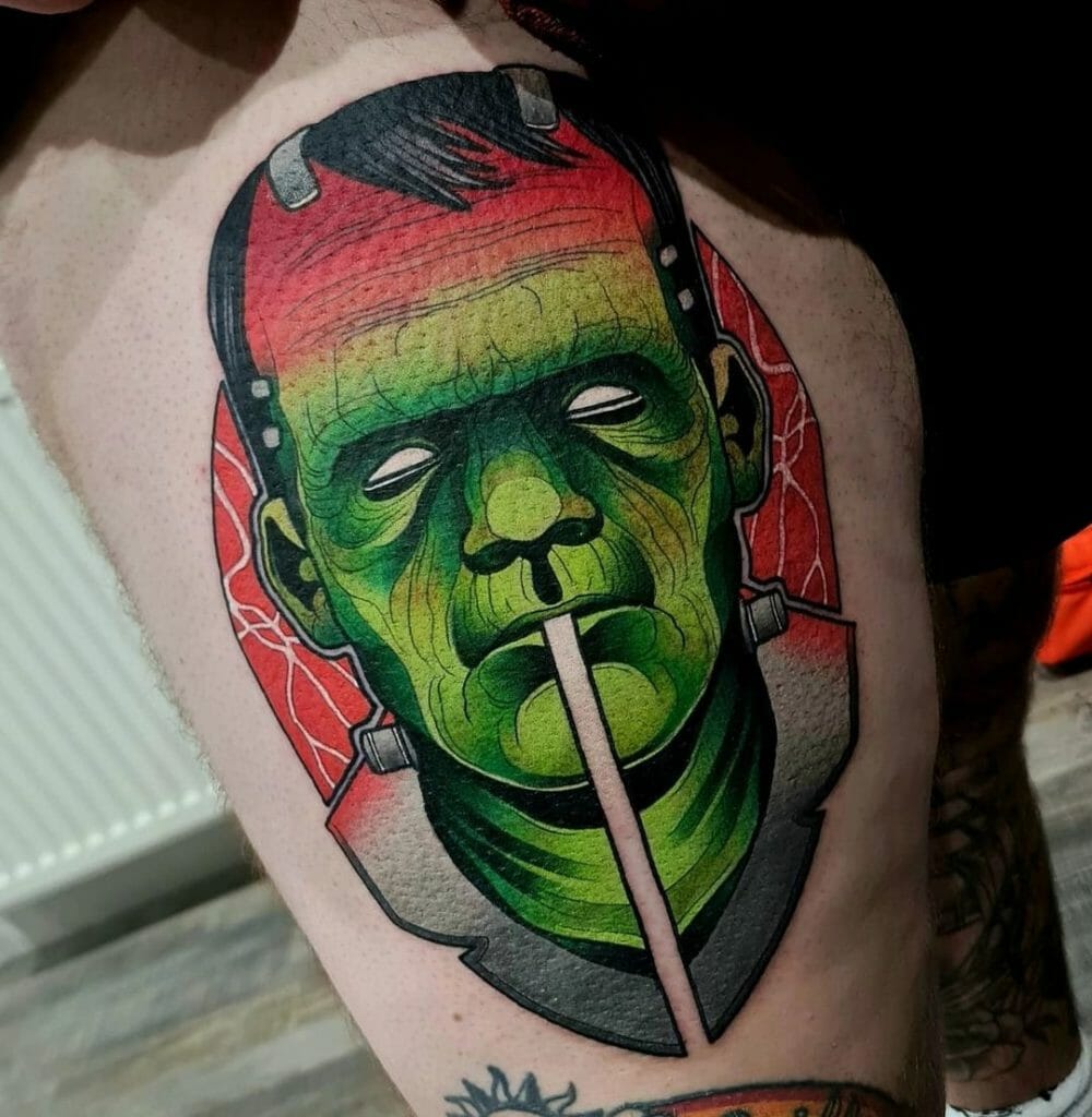 Cool Tattoo Of Frankenstein