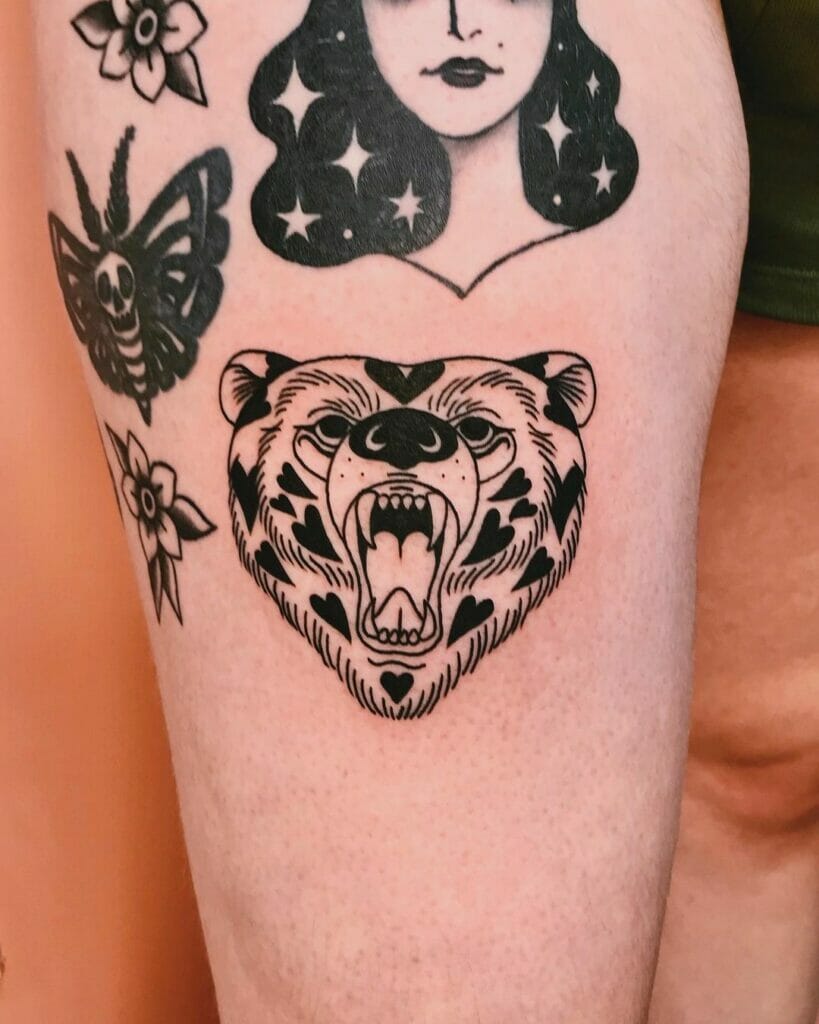 Cute Grizzly Bear Tattoos