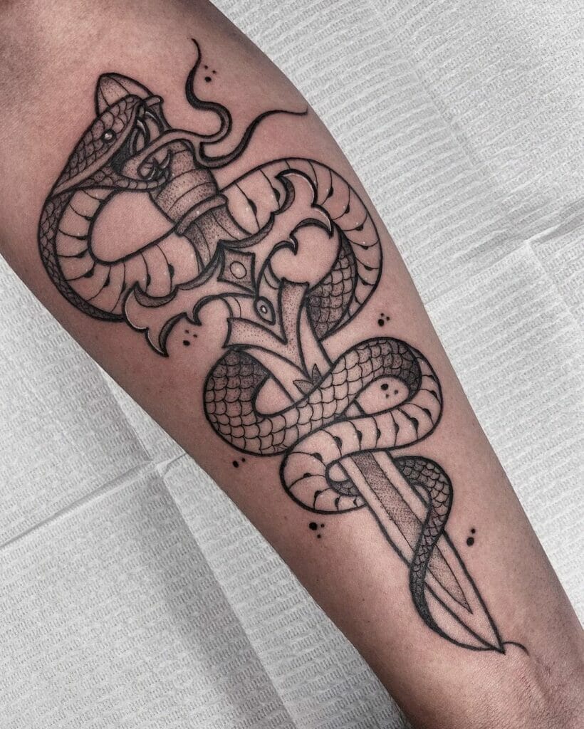 Dagger Snake Tattoo