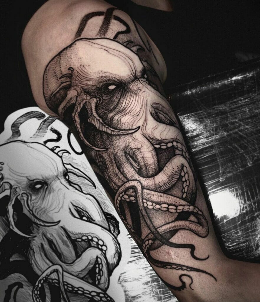 Dark Octopus Tattoo