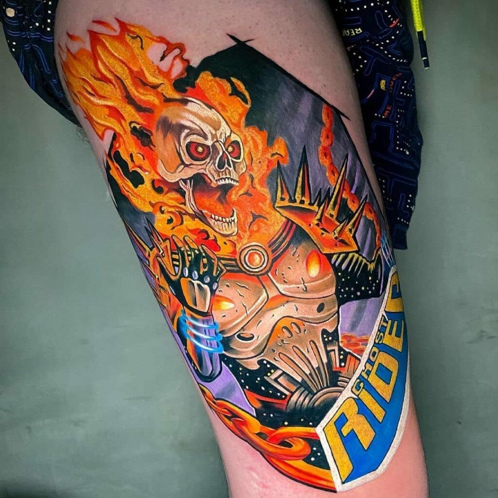 Designs For Ghost Rider Tattoos Inspired By Marvel Comics Art