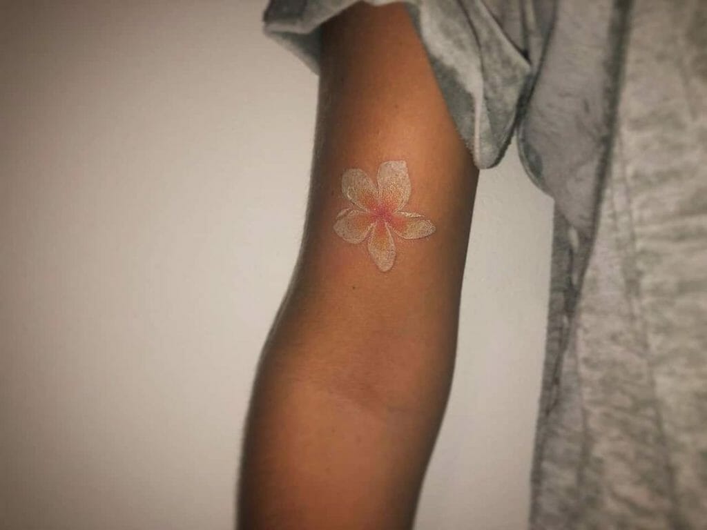 Ethereal Plumeria Flower Tattoo