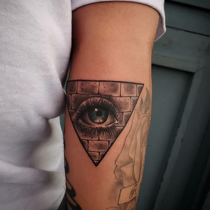 Eye Inner Forearm Tattoo