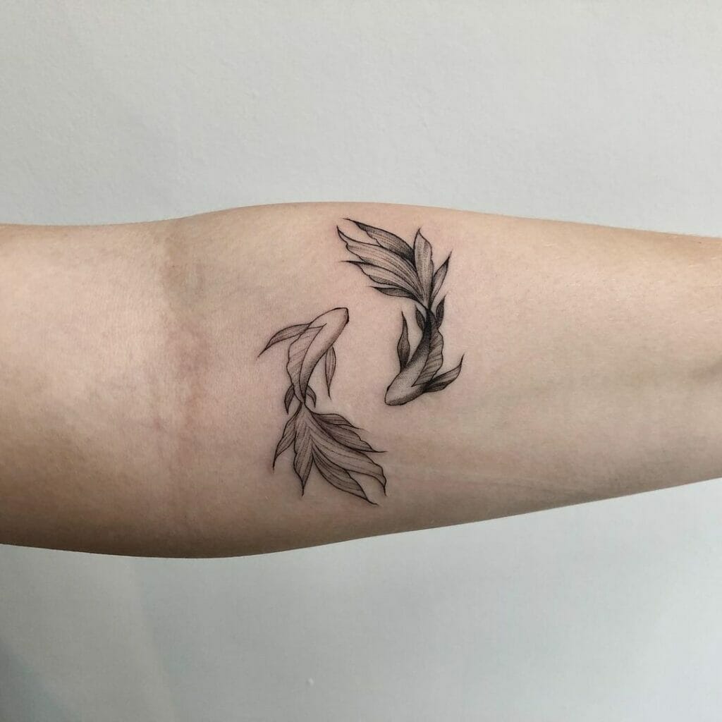 Fish Inner Elbow Tattoo