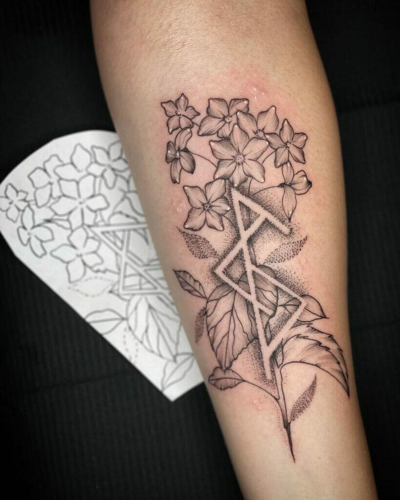 Floral Inner Forearm Tattoo