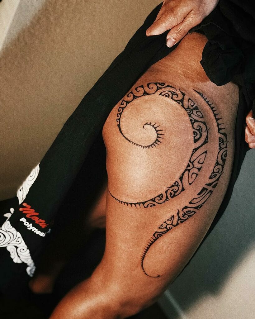 Flowy Hawaiian Tribal Tattoo Designs